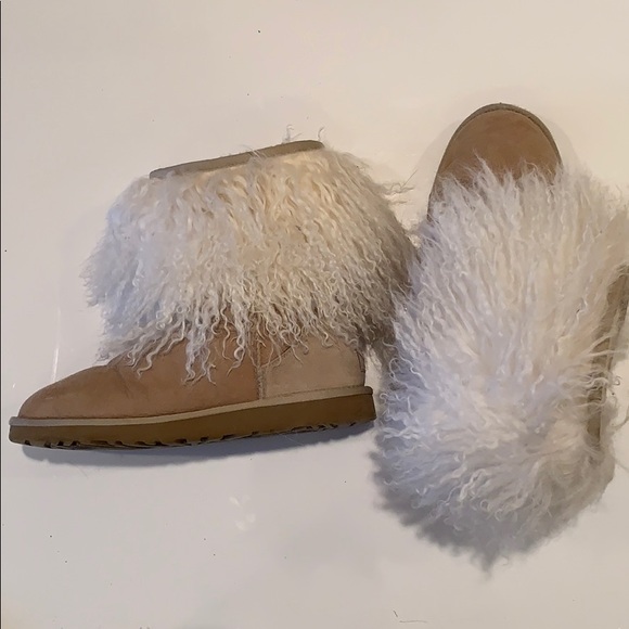 UGG Shoes - Sand Ugg Mongolian Lamb short boots